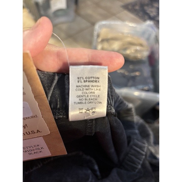 NWT Jess & Jane Women's 3X Elastic Waist Pull On Pants Black Pockets Soft Comfy - Picture 5 of 7